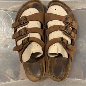 Birkenstock Tan Leather Multi-Strap Sandals